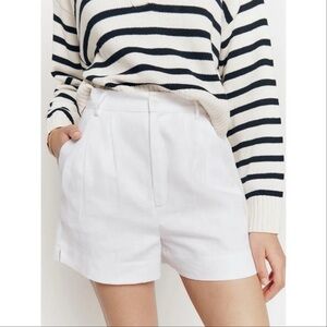 Reformation Beaux Linen Shorts in White